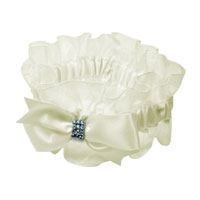 Ivory garter with bow