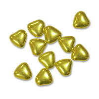 Confetti kilo of gold mini heart shaped dragees