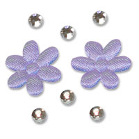 Confetti lilac padded diamante flower