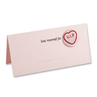 Confetti love hearts VIP place cards