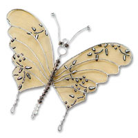 medium gold wire butterfly