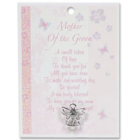 Mother of the Groom angel pin