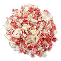 Confetti raspberry & ivory delphinium petals - box