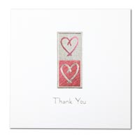 Red Romance thank you card (x10)