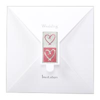 Red Romance wedding invitation (x10)