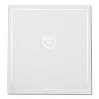 Silver love hearts thank you card (x10)