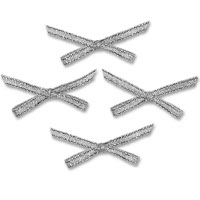 Confetti silver lurex bow