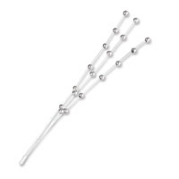 Confetti silver wire beads