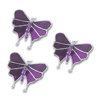 Confetti small purple wire butterflies