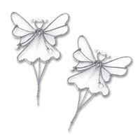 Confetti small silver wire fairies