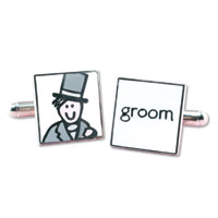 square groom pictured cufflink