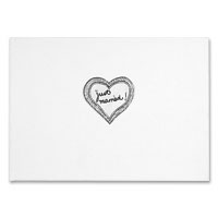 White just married heart guest book