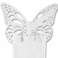 White lasercut butterfly place card pk 10