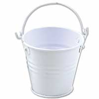 White metal bucket