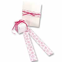 White pink butterfly wraps pk of 10