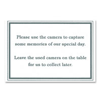 Confetti white/silver foil camera cards
