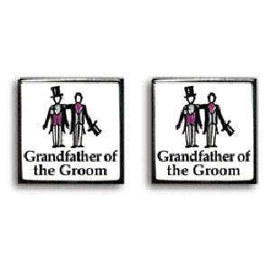 Contemporary Wedding Cuff Links - Grandfather Of