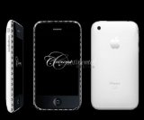 Continental Apple iPhone 3G Unlocked White 16GB VS1 Black and White Diamond Encrusted Luxury Mobile Phone