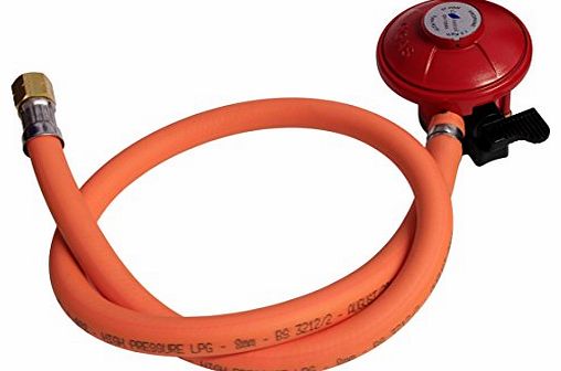 Continental NEW PROPANE CLIP ON GAS REGULATOR HOSE & CLIP FOR BBQ 1/4``