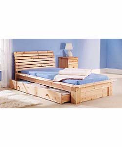 Continental Solid Pine Single Bed/Pillow Top Matt/1 Drw
