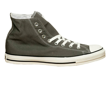 All Star Hi Charcoal Grey Canvas Trainers