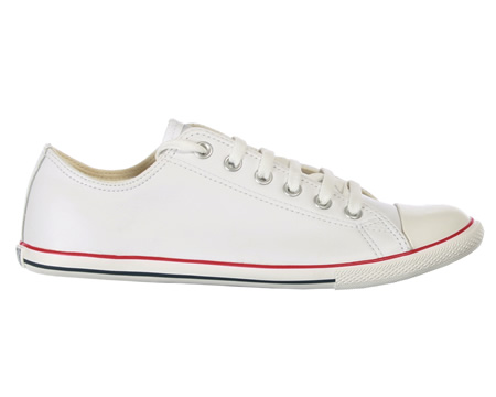 Converse All Star Slim Ox White Leather Trainers