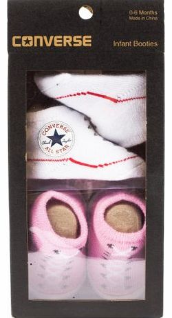 Converse Baby Girls Pink Bootie Set Size 1SIZE