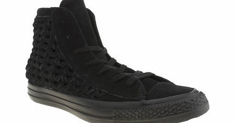 Converse Black All Star Elevated Woven Hi Trainers
