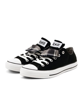 Converse Black Double Tongue Ox Trainer
