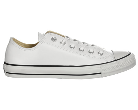 CT All Star OX White Leather Trainers