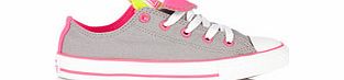 Converse Junior pink and grey sneakers