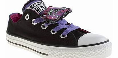 kids converse black & pink all star double