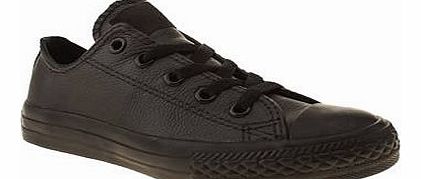 kids converse black all star lo leather unisex