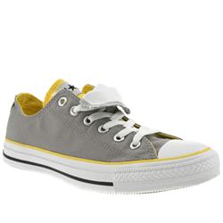 Converse Male All Star Double Tongue Fabric Upper in Grey, White and Navy