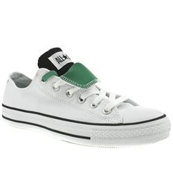Converse Male All Star Double Tongue Fabric Upper in White and Black