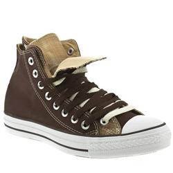 Converse Male All Star Double Upper Hi Fabric Upper in Brown