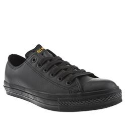 Male All Star Leather Perforated Leather Upper in Black