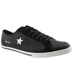 Male Cons One Star Low Pro Leather Upper in Black and White