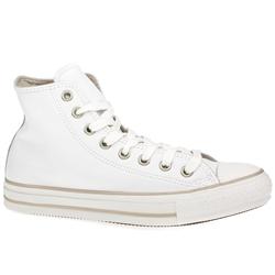 Converse Male Converse All Star Leather Hi Leather Upper in White