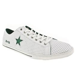 Converse Male One Star Pro Low Perf Lea Leather Upper in White and Green