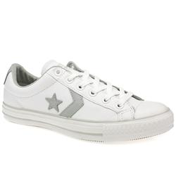 Converse Male Star Player Ev Leather Upper in White and Grey