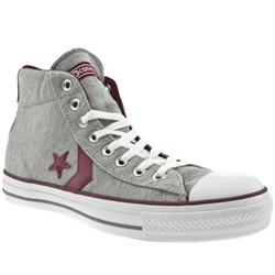 Converse Male Star Player Evolution Mid Fabric Upper in Grey