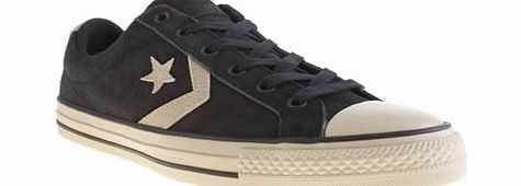 Navy  White Star Player Lo Suede