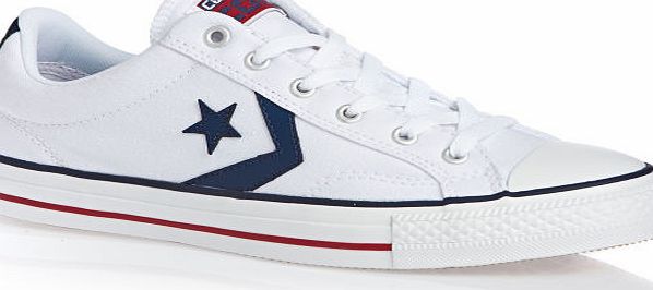 Converse Star Player Shoes - White/ White/ Navy