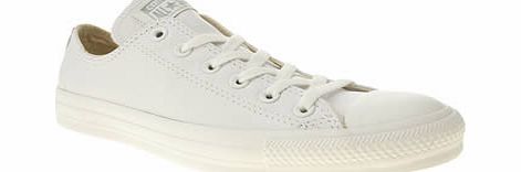 Converse White All Star Leather Mono Ox Trainers