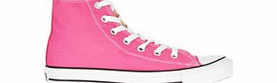 Womens pink and white hi-tops