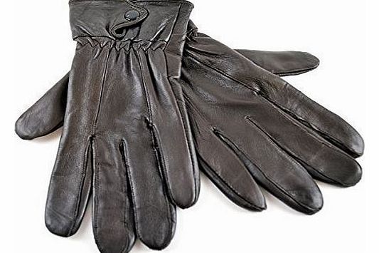 Ladies Womens Soft Fleece Lined Coloured Genuine Leather Gloves Warm Winter M/L