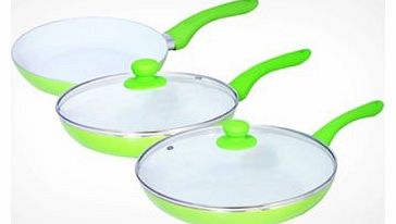 Cooks Professional - Ceramic Pan Set in Green -