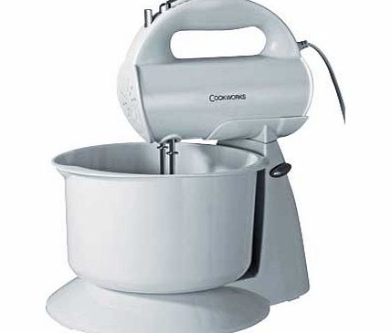 Cookworks HM729WB Hand Mixer with Bowl - White