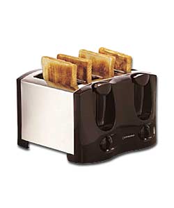 Cookworks Stainless Steel 4 Slice Toaster